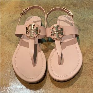 Tory Burch Blush Sandals w/ Gold Accents